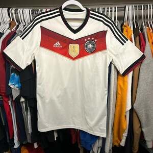 Adidas Germany 2014-2015 Home Soccer Jersey - 2014 World Cup Champions Patch - M